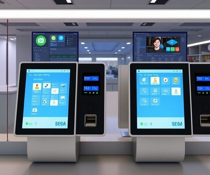 Remote diagnostics screen for a self-service terminal